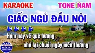 Karaoke Giấc Ngủ Đầu Nôi Nhạc Sống Cha Cha Tone Nam  Karaoke Tuấn Cò [upl. by Narih]