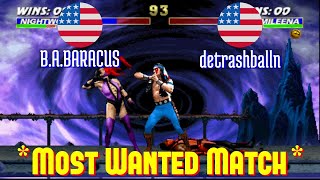 umk3 BABARACUS US vs detrashballn US Ultimate Mortal Kombat 3 Fightcade Jun 30 [upl. by Enirehtakyram]