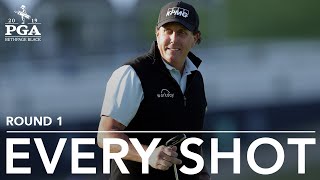 Phil Mickelson  Every Shot from His 1stRound 69 at the 2019 PGA Championship [upl. by Tarttan]