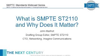 SMPTE ST 2110 – Professional Media Over Managed IP Networks [upl. by Button356]