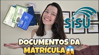 NÃO PERCA SUA VAGA NA UNIVERSIDADE l Documentos para a matrícula no Sisu 2024 [upl. by Collyer]