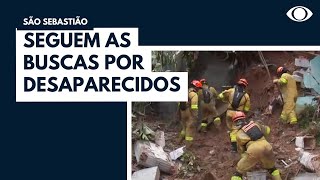 Bombeiros ainda procuram por desaparecidos no litoral de SP [upl. by Reimer365]