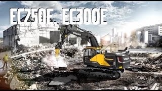 Grävmaskiner Volvo EC250E och EC300E  lanseringsfilm [upl. by Ecnaret142]