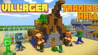 NEW VILLAGER TRADING HALL 😍  MINECRAFT  PART  3 [upl. by Itoyj]