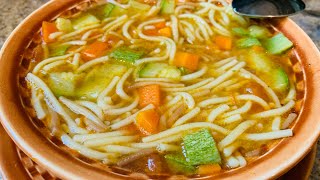 SOPA DE FIDEOS CON VEGETALES DELICIOSA Y ECONÓMICA [upl. by Bar]