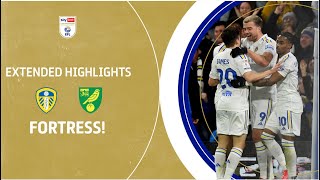 FORTRESS  Leeds United v Norwich City extended highlights [upl. by Ecyrb]