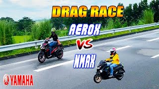 Yamaha Nmax 155 vs Yamaha Aerox 155  Drag race [upl. by Nita]