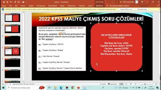 2022 ÇIKMIŞ MALİYE SORU ÇÖZÜMLERİ2 [upl. by Eoj]