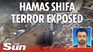 Israel video of Hamas tunnel at Shifa hospital exposes systemic rot in Gaza aid organisations [upl. by Namharludba787]