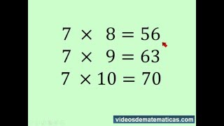 Tabla de multiplicar del 7 fácil y rápida [upl. by Munn]