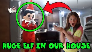 Giant Elf On The Shelf In Our House skit [upl. by Ilamad]