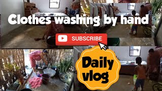 Village women Clothes washing by hand vlogDiptiranikurmivlogs vlog washing dailyvlog [upl. by Asa544]