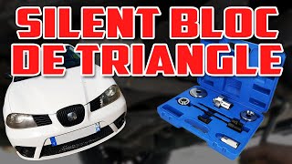 COMMENT CHANGER UN SILENT BLOC DE TRIANGLE Seat Ibiza 6L [upl. by Amando]