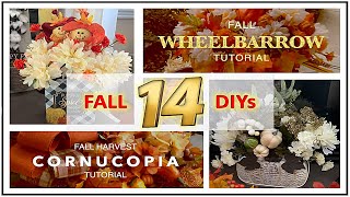 14 🍂🍁FALL DOLLAR TREE DIYS  FALL 2024  FALL CRAFTS  DOLLAR TREE DIY🍂🍁 How To Make a BOW [upl. by Manlove]