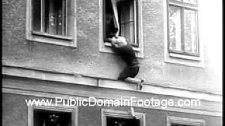 East Berliners Jump to freedom and Cross the Berlin Wall to Escape Newsreel PublicDomainFootagecom [upl. by Macswan]