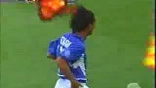 Ronaldinho free kick vs England World Cup 2002 [upl. by Alvie169]