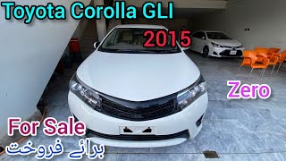 Toyota Corolla GLI Model 2015  For Sale  Price Full Details Review  Toyota vlog [upl. by Clair]