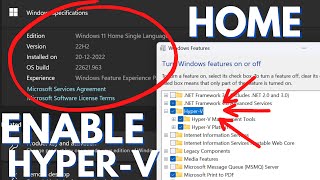 How to Enable and Install HyperV in Windows 11 Home v24H2 [upl. by Yukio]