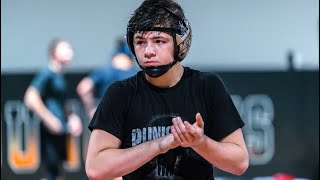 Elite 8 Duals Bo Bassett vs Elias Navida Poway Cali State Placer [upl. by Oriana]