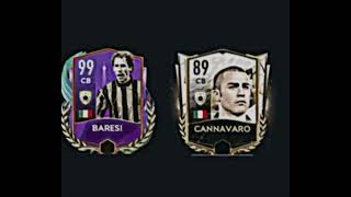 Baresi Vs Cannavaro Fifa Mobile Card Battle [upl. by Nallaf]