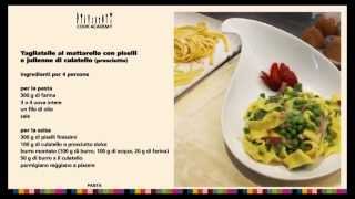 Ricetta Pasta tagliatelle al mattarello con piselli e culatello  Cook Academy [upl. by Zackariah]