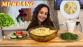 MUKBANG СЛИВОЧНАЯ ПАСТА С МИДИЯМИ 🍝 ЧУКА 🥗 ОДИНОЧЕСТВО 💔 САМЫЙ БЕЗУМНЫЙ ПОСТУПОК 😳 [upl. by Grove503]