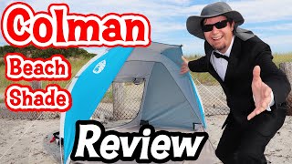 Coleman Beach Shade Shelter Set Up Review amp Wind Test [upl. by Steinway864]