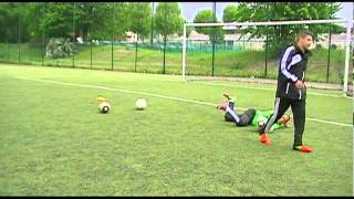 entrainement gardien but  exercice vivacité 2 gardien de but goalkeeper training [upl. by Lauter]