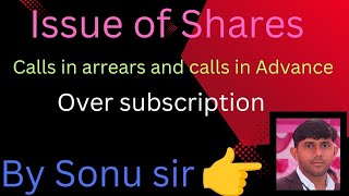 class xii accounts issue of Shares Calls in arrears and calls in Advanceover subscription [upl. by Lrak]