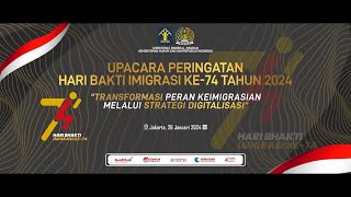 UPACARA PERINGATAN HARI BHAKTI IMIGRASI KE74 [upl. by Aerua]