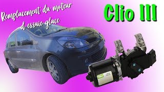 Remplacement moteur essuie glace clio 3 [upl. by Byrne]