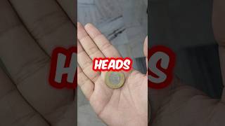 I TOSS A COIN 100 TIMES  HEADS VS TAILS CHALLENGE shorts [upl. by Enairb]