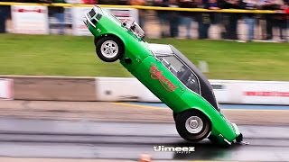 INSANE BLOWN WHEELSTANDING CAMARO WES NEWMAN WINS HIGHEST WHEELSTAND AT BYRON [upl. by Sremlahc]