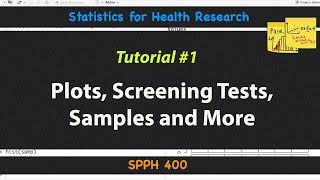 Intro to Statistics Plots Screening Tests Normal Distribution  Tutorial 1 MarinStatsLectures [upl. by Lankton]