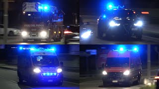 INCENDIO ABITAZIONE PADOVA  Mezzi dei Vigili del Fuoco Ambulanze e Carabinieri in emergenza [upl. by Hgielah]