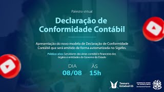 Palestra virtual quotDeclaração de Conformidade Contábilquot [upl. by Sanborn]