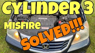 Simple Fix for a P0303 Engine Code  Cylinder 3 Misfire 2009 Honda Odyssey [upl. by Carlotta175]