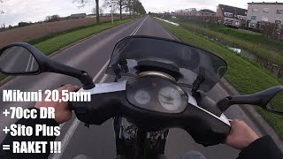 PIAGGIO ZIP 70cc 205mm CARB MONTEREN  DRIVING POV RAKET [upl. by Mark]