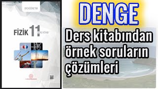 11sınıf meb ders kitabı denge ve denge şartları örnek soruların çözümleri [upl. by Aruabea]