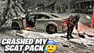 CRASHED MY DODGE CHARGER SCATPACK IN A SNOWSTORM…😞 [upl. by Eerahc]