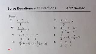 Strategies to Solve Multi Step Linear Equations with Fractions [upl. by Silyhp]