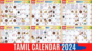 Tamil Calendar 2024  January to December  Holidays Festivals Auspicious Days amp Muhurtham Dates [upl. by Sky]