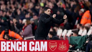 BENCH CAM  Arsenal vs Newcastle United 41  All the goals drama and celebrations from N5 [upl. by Yseult]