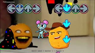 FNF Gegagedigedagedago sings sliced  Chicken Nugget VS pibby Annoying Orange  Friday Night Funkin [upl. by Diva]