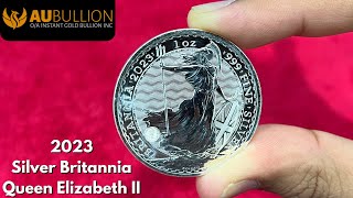 2023 Silver Britannia Queen Elizabeth Silver Coin  Buying Silver in Brampton  AuBullion Canada [upl. by Trebor]