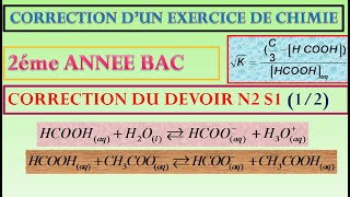 correction de la chimie du devoir n2 semestre 1 [upl. by Arah227]