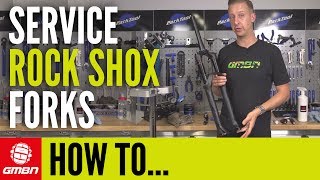 How To Service Rock Shox MTB Fork  Mountain Bike Maintenance [upl. by Tomlin]