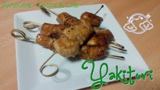 Yakitori Ricetta Spiedini di pollo Giapponesi  Yakitori Recipe Japanese chicken skewers [upl. by Ahsilav]