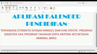 Aplikasi Kalender Pendidikan Terbaru V21 [upl. by Odlanra94]