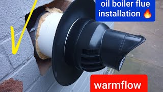 How to install an oil boiler horizontal flue🔥 [upl. by Nnylarat]